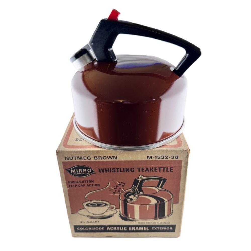 NEW 1970s Mirro Whistling Teakettle